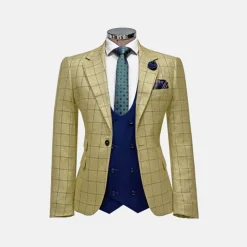New Edition Fashion Andrew II Vested Plaid Suit><noscript><img width=