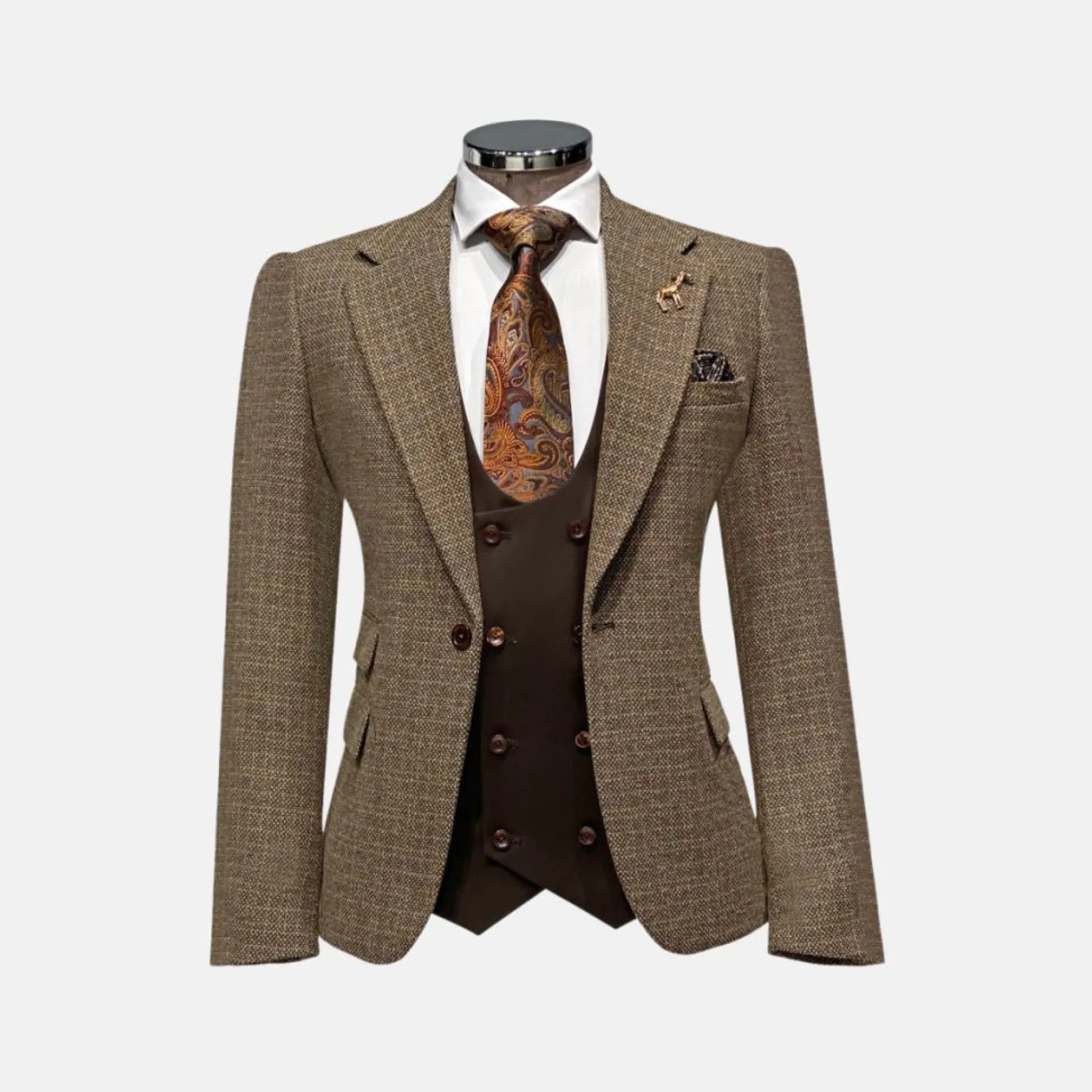 New Edition Fashion Andrew II Vested Tweed Suit> Suits