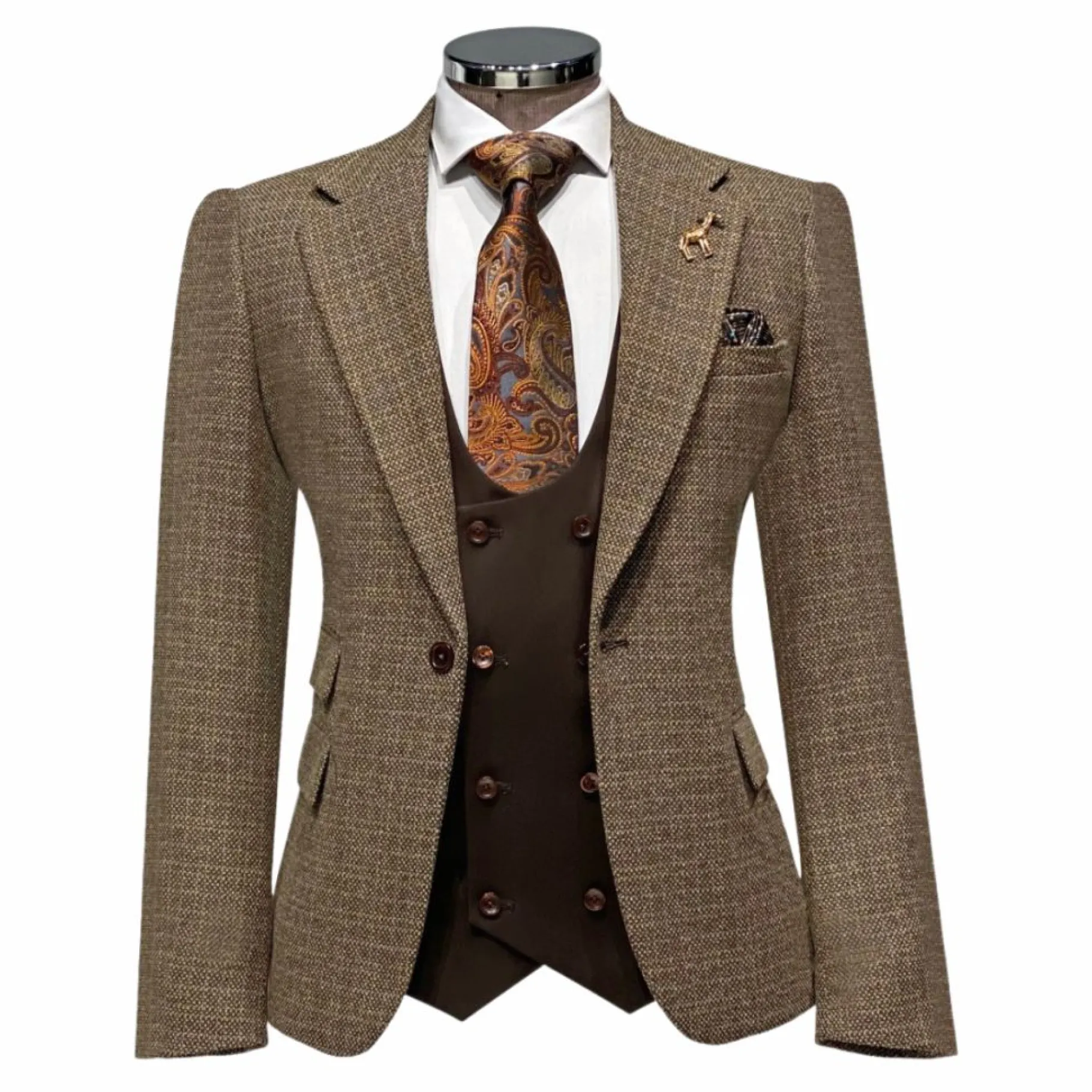 New Edition Fashion Andrew II Vested Tweed Suit> Suits