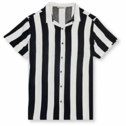 New Edition Fashion Camara Striped Revere Collar Shirt> Button Downs