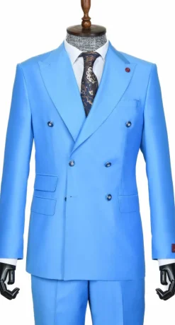 New Edition Fashion Capone Double Breasted Suit> Suits