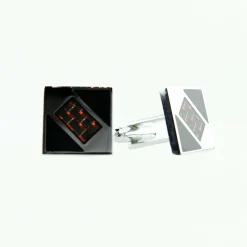 New Edition Fashion Coster Square Two Tone Cuff Links><noscript><img width=