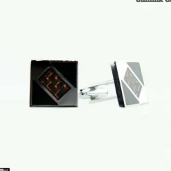 New Edition Fashion Coster Square Two Tone Cuff Links><noscript><img width=