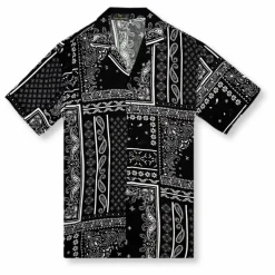 New Edition Fashion Damer Bandana Revere Collar Shirt> Button Downs