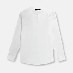 New Edition Fashion Danton Slit Collarless Shirt> Dress Shirts