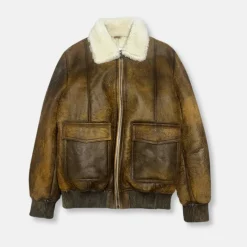 New Edition Fashion Darga Leather Shearling Flight Jacket> Coats & Outerwear