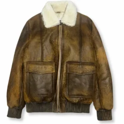 New Edition Fashion Darga Leather Shearling Flight Jacket> Coats & Outerwear