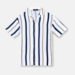 New Edition Fashion Darley Striped Revere Collar Shirt> Button Downs