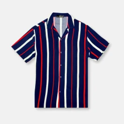 New Edition Fashion Darley Striped Revere Collar Shirt> Button Downs