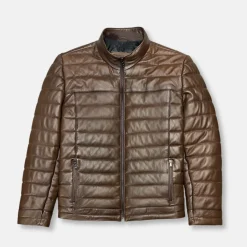 New Edition Fashion Darren Leather Puffer Jacket> Coats & Outerwear