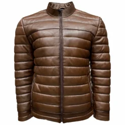 New Edition Fashion Darren Leather Puffer Jacket><noscript><img width=