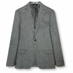 New Edition Fashion Daspin Pinstriped Wool Suit><noscript><img width=