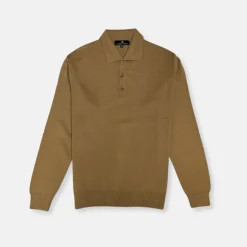 New Edition Fashion Dave Knitted Solid Polo Sweater> Sweaters