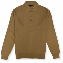 New Edition Fashion Dave Knitted Solid Polo Sweater> Sweaters