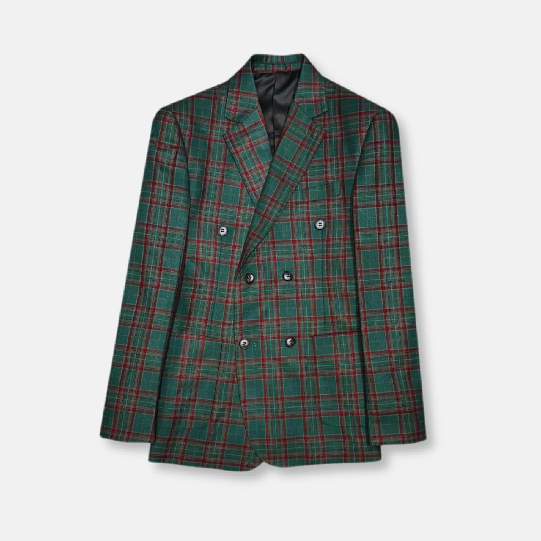 New Edition Fashion Davio Plaid Double Breasted Suit> Suits