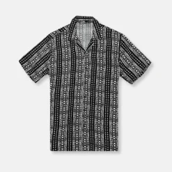 New Edition Fashion Dearmon Tropical Resort Revere Collar Shirt> Button Downs