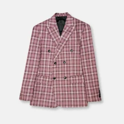 New Edition Fashion Decato Plaid Double Breasted Suit> Suits