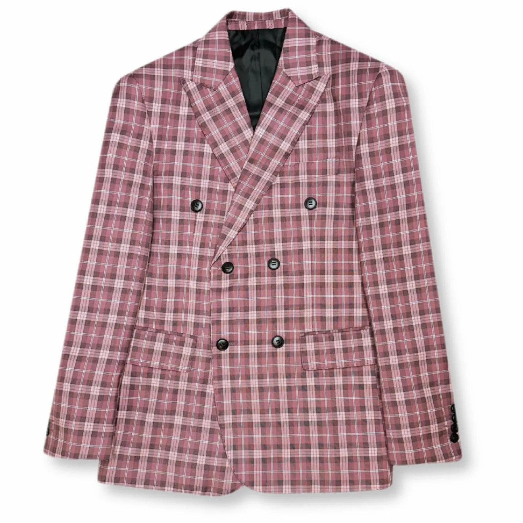 New Edition Fashion Decato Plaid Double Breasted Suit> Suits
