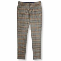 New Edition Fashion Delmar Slim Fit Plaid Pants> Pants