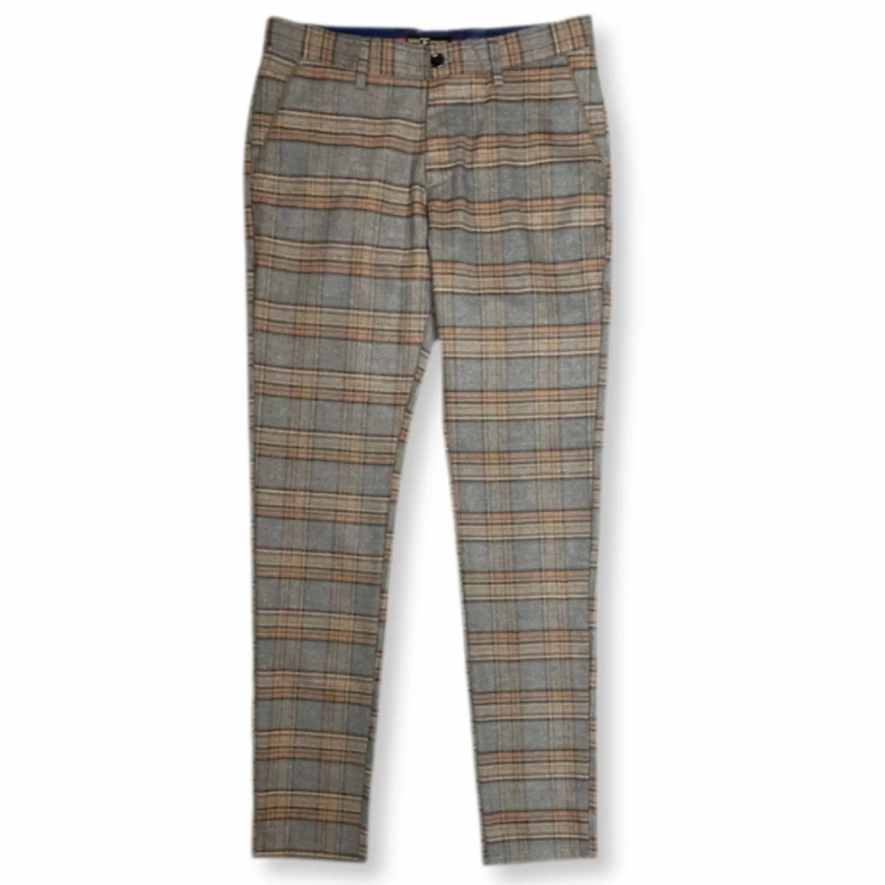 New Edition Fashion Delmar Slim Fit Plaid Pants> Pants