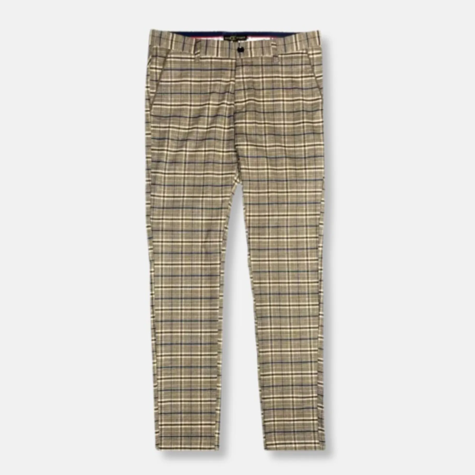 New Edition Fashion Dennis Slim Fit Plaid Pants> Pants