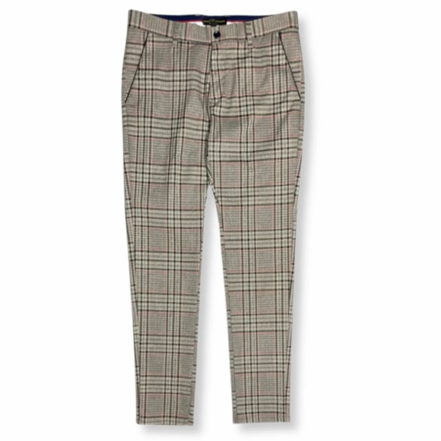 New Edition Fashion Densley Slim Fit Plaid Pants> Pants