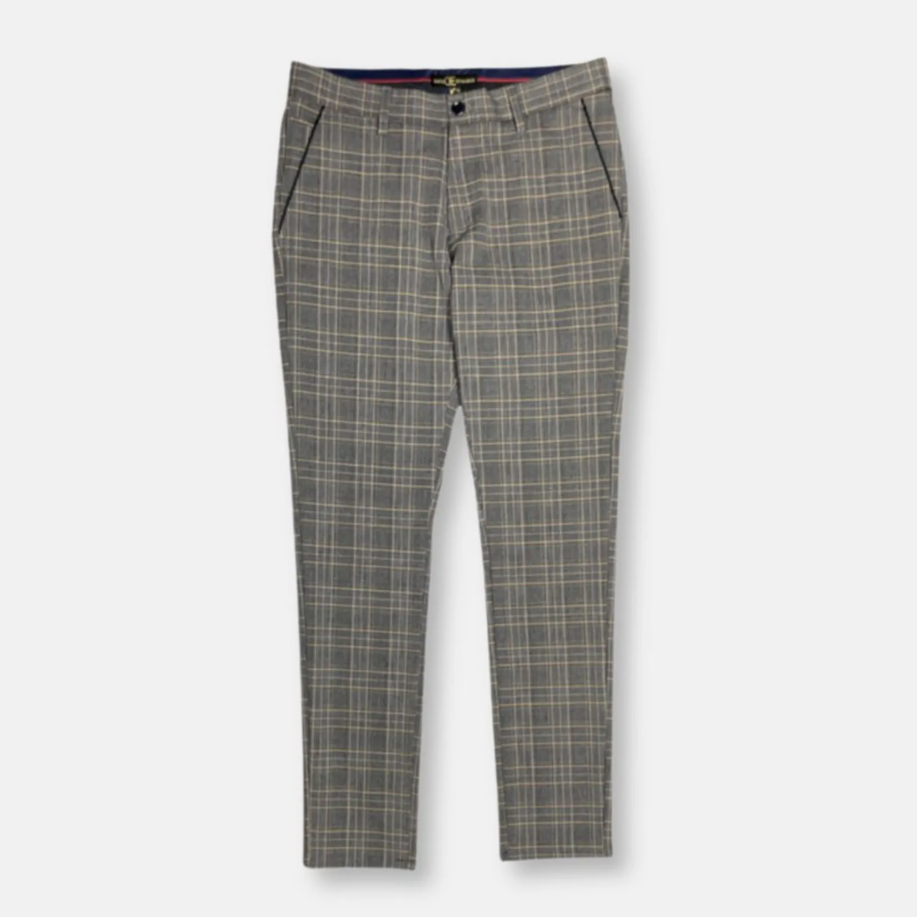 New Edition Fashion Denson Slim Fit Plaid Pants> Dress Pants