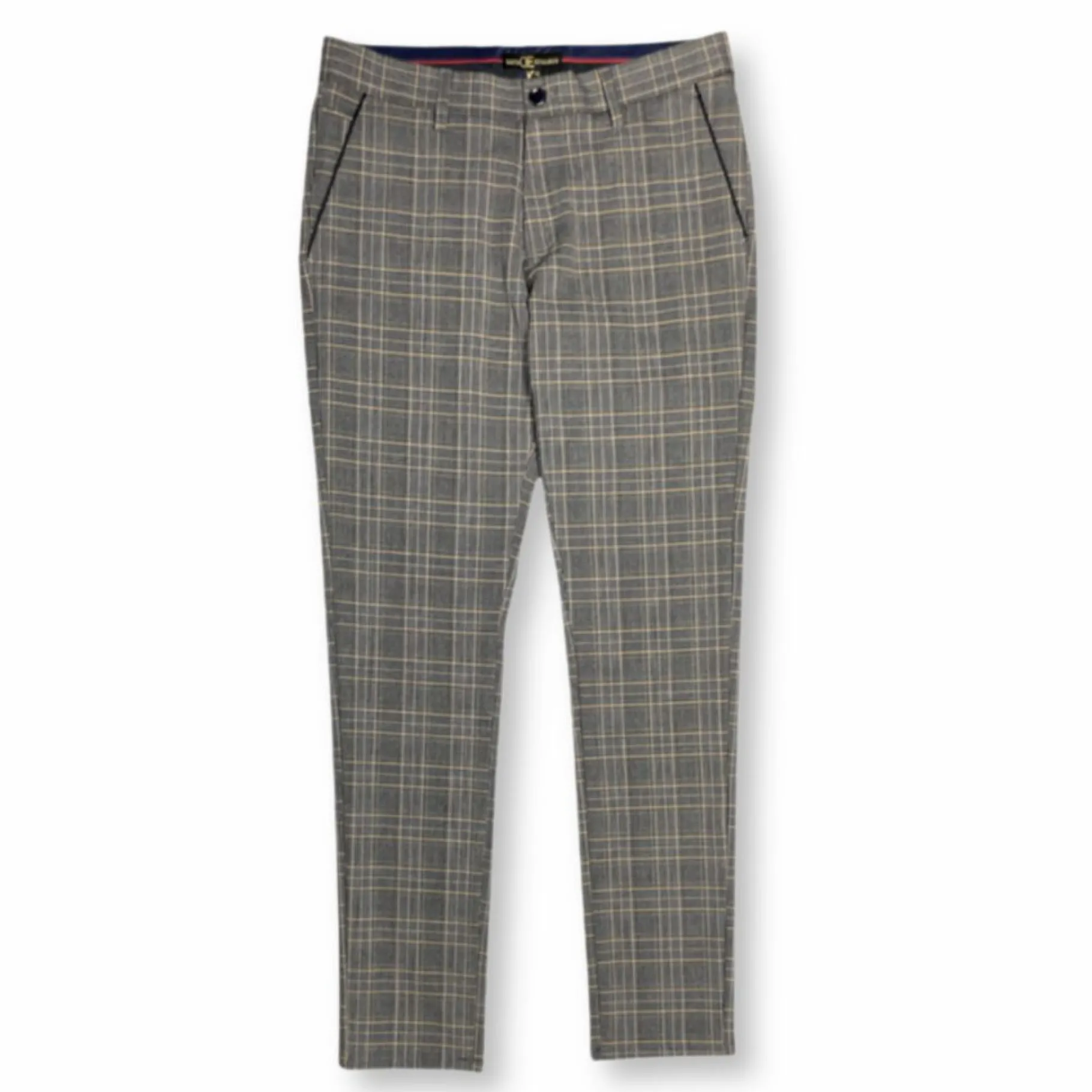 New Edition Fashion Denson Slim Fit Plaid Pants> Dress Pants