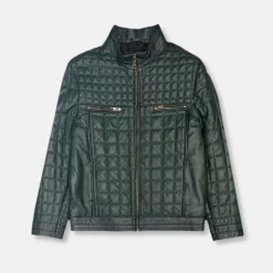 New Edition Fashion Denzel Quilted Leather Jacket> Coats & Outerwear