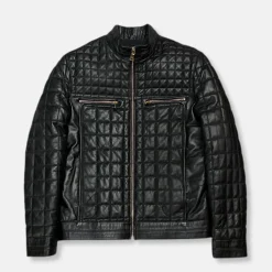 New Edition Fashion Denzel Quilted Leather Jacket> Coats & Outerwear