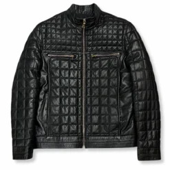 New Edition Fashion Denzel Quilted Leather Jacket> Coats & Outerwear