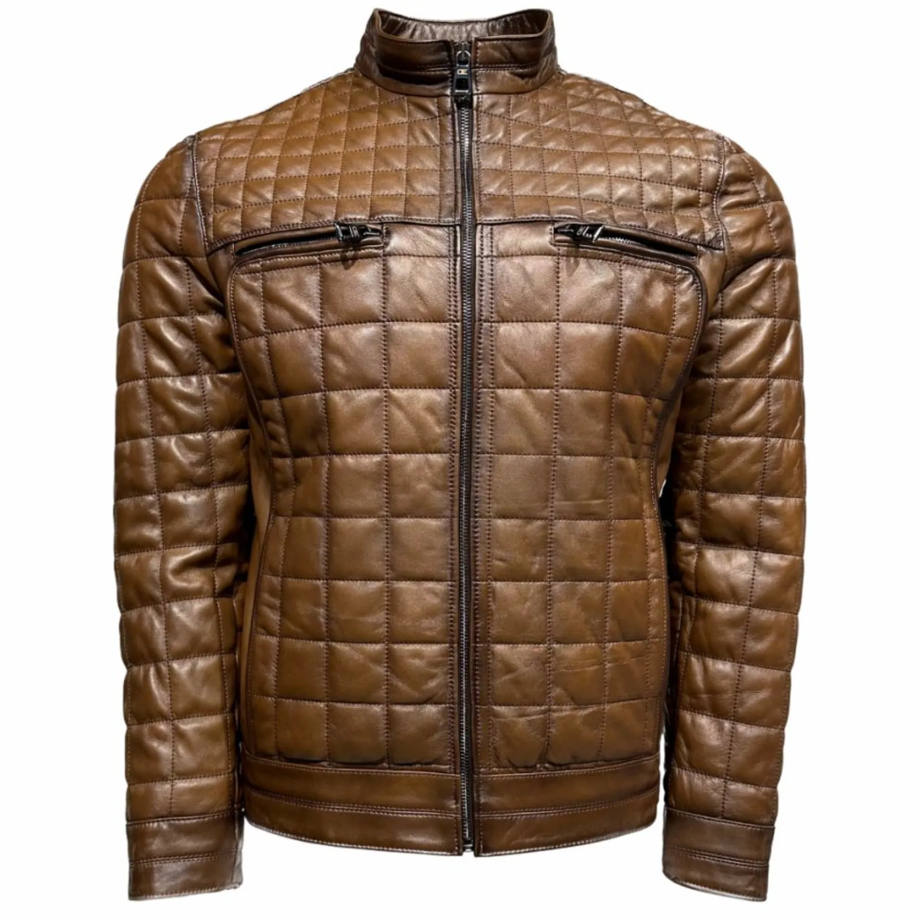 New Edition Fashion Denzel Quilted Leather Jacket> Coats & Outerwear