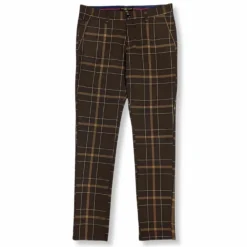 New Edition Fashion Derington Slim Fit Plaid Pants> Dress Pants