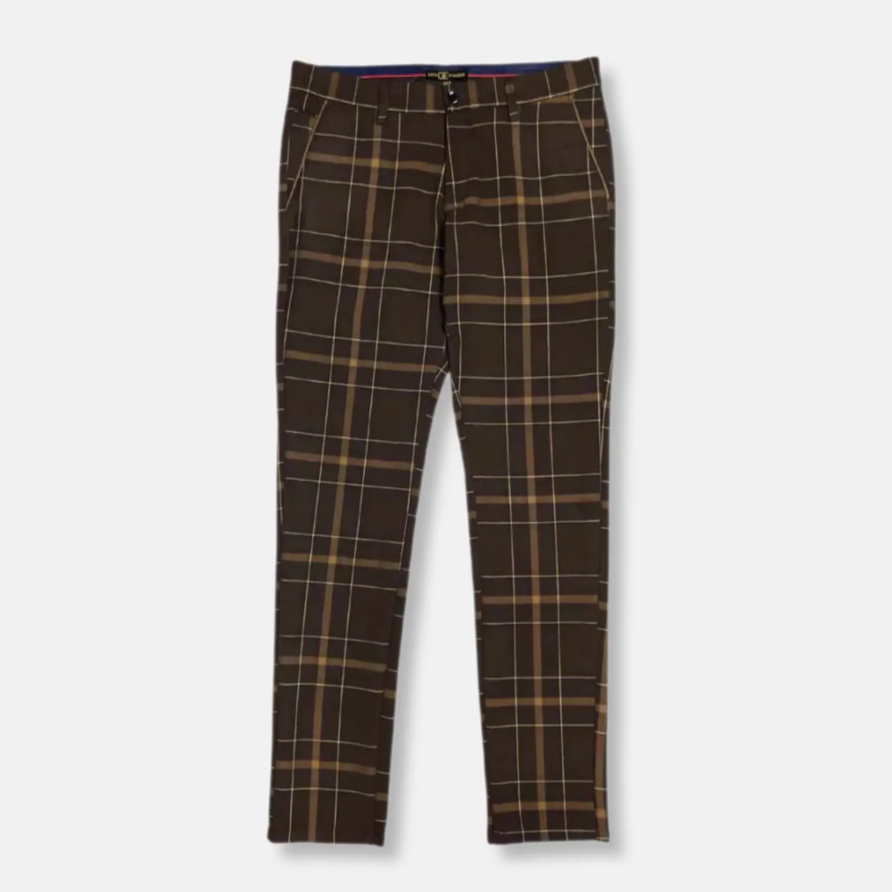 New Edition Fashion Derington Slim Fit Plaid Pants> Pants