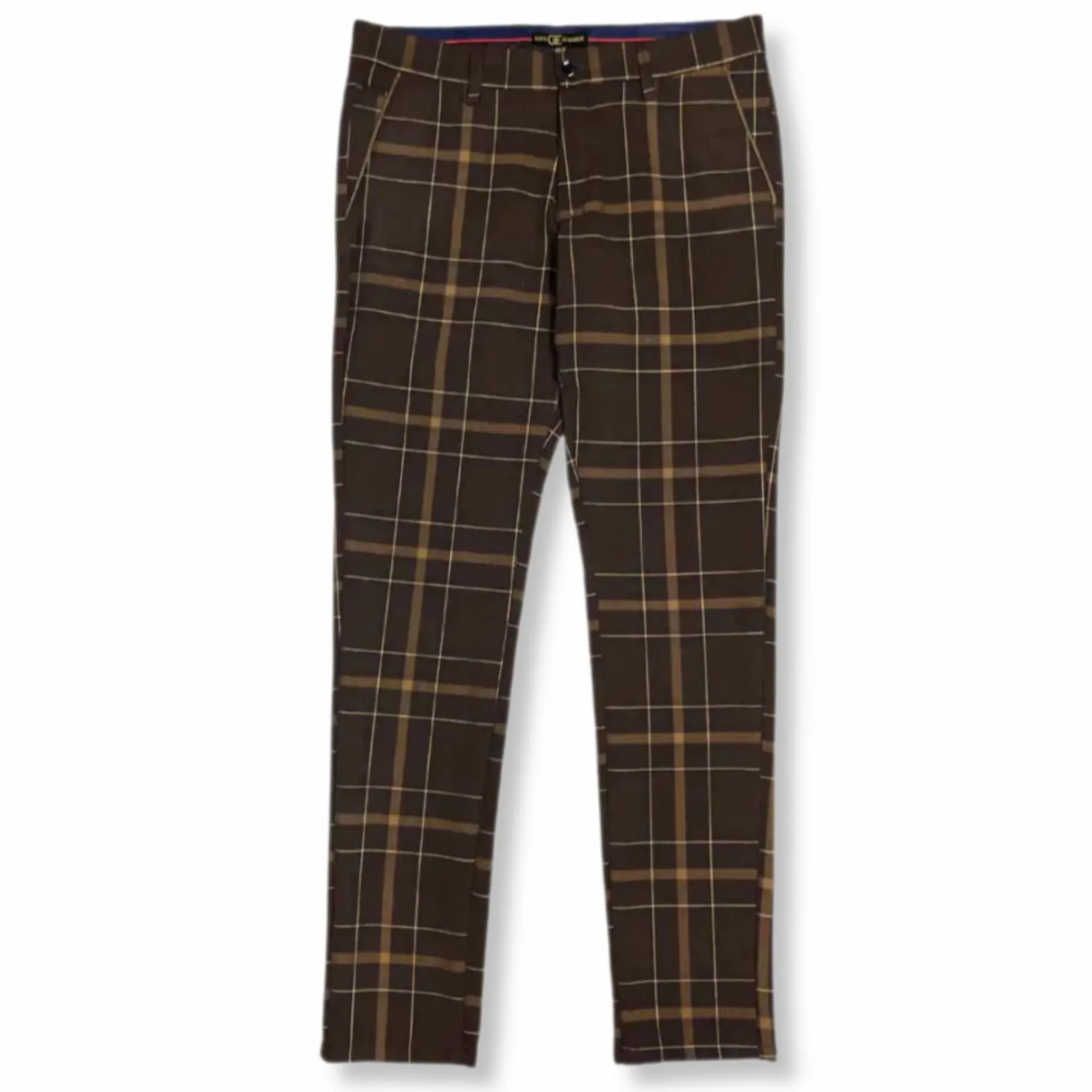 New Edition Fashion Derington Slim Fit Plaid Pants> Pants