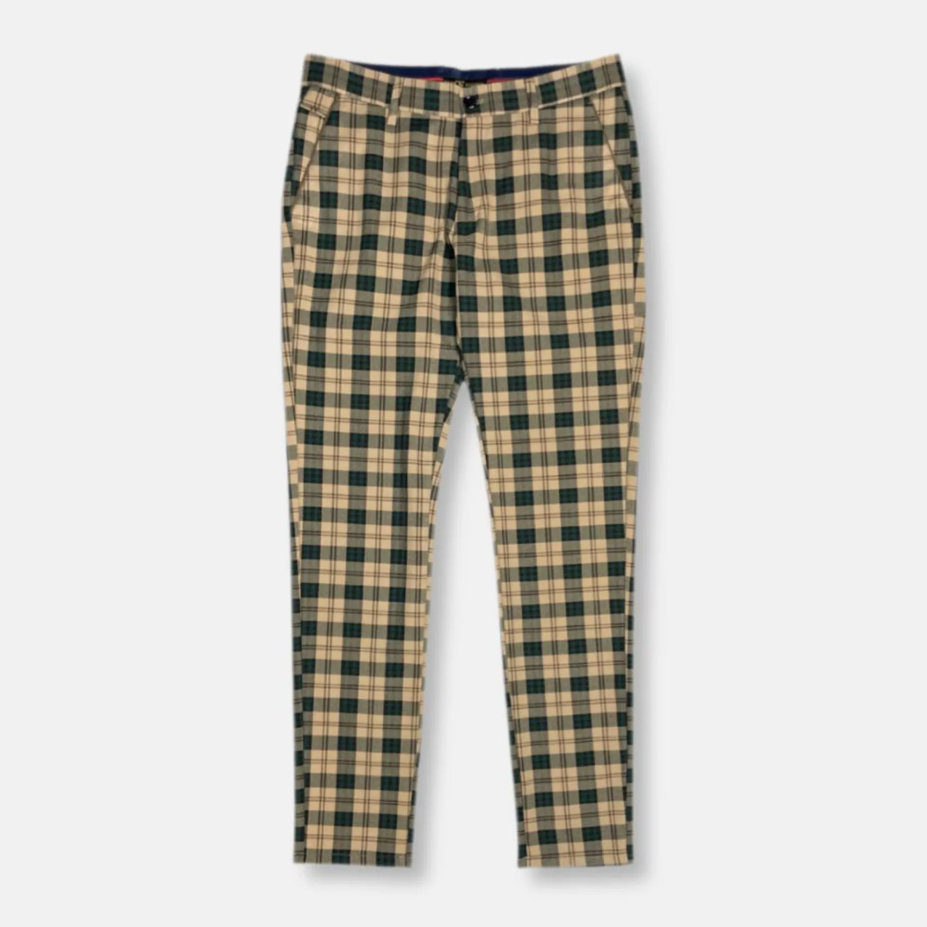 New Edition Fashion Derwin Slim Fit Plaid Pants> Pants
