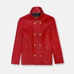 New Edition Fashion Diamond Leather Jacket> Coats & Outerwear
