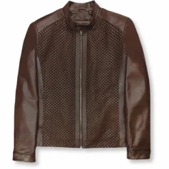 New Edition Fashion Dillard Racer Woven Leather Jacket> Coats & Outerwear