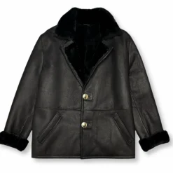 New Edition Fashion Dillinger Leather Shearling Overcoat Jacket> Coats & Outerwear