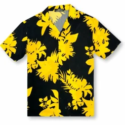 New Edition Fashion Dobby Tropical Resort Revere Collar Shirt> Button Downs