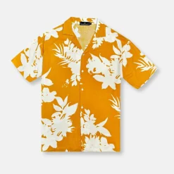 New Edition Fashion Dobby Tropical Resort Revere Collar Shirt> Button Downs