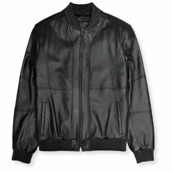 New Edition Fashion Domingo Leather Bomber Jacket> Coats & Outerwear