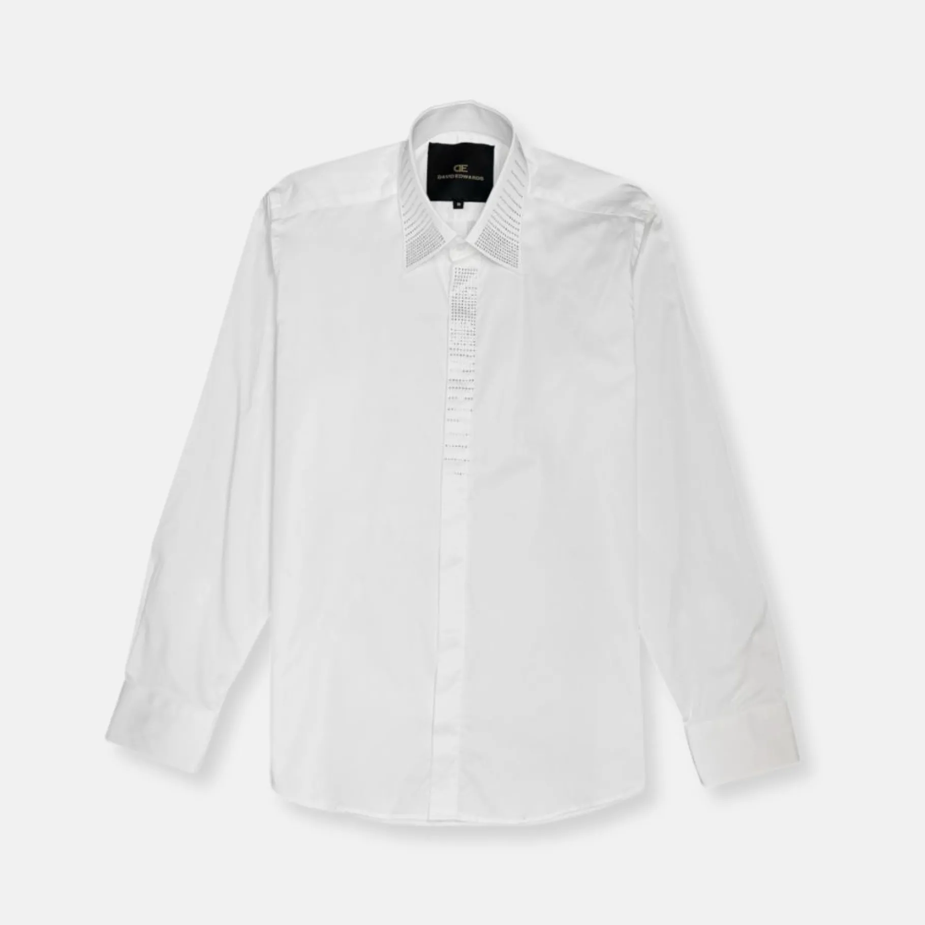 New Edition Fashion Dowson Long Sleeve Rhinestone Shirt> Dress Shirts