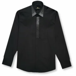 New Edition Fashion Dowson Long Sleeve Rhinestone Shirt> Dress Shirts