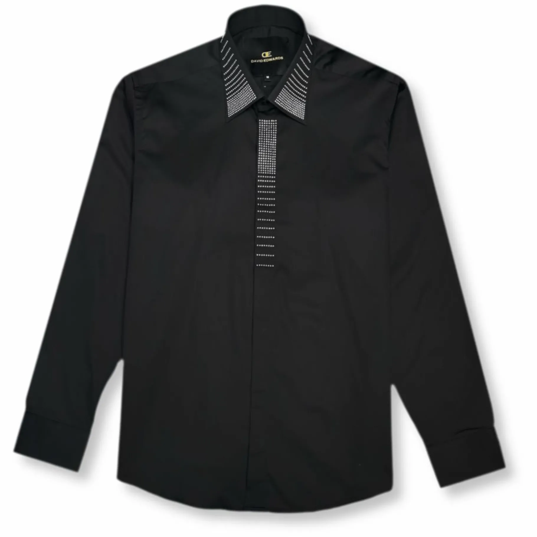 New Edition Fashion Dowson Long Sleeve Rhinestone Shirt> Dress Shirts