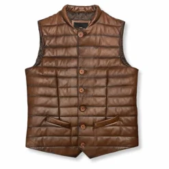New Edition Fashion Driver Leather Puffer Vest> Coats & Outerwear