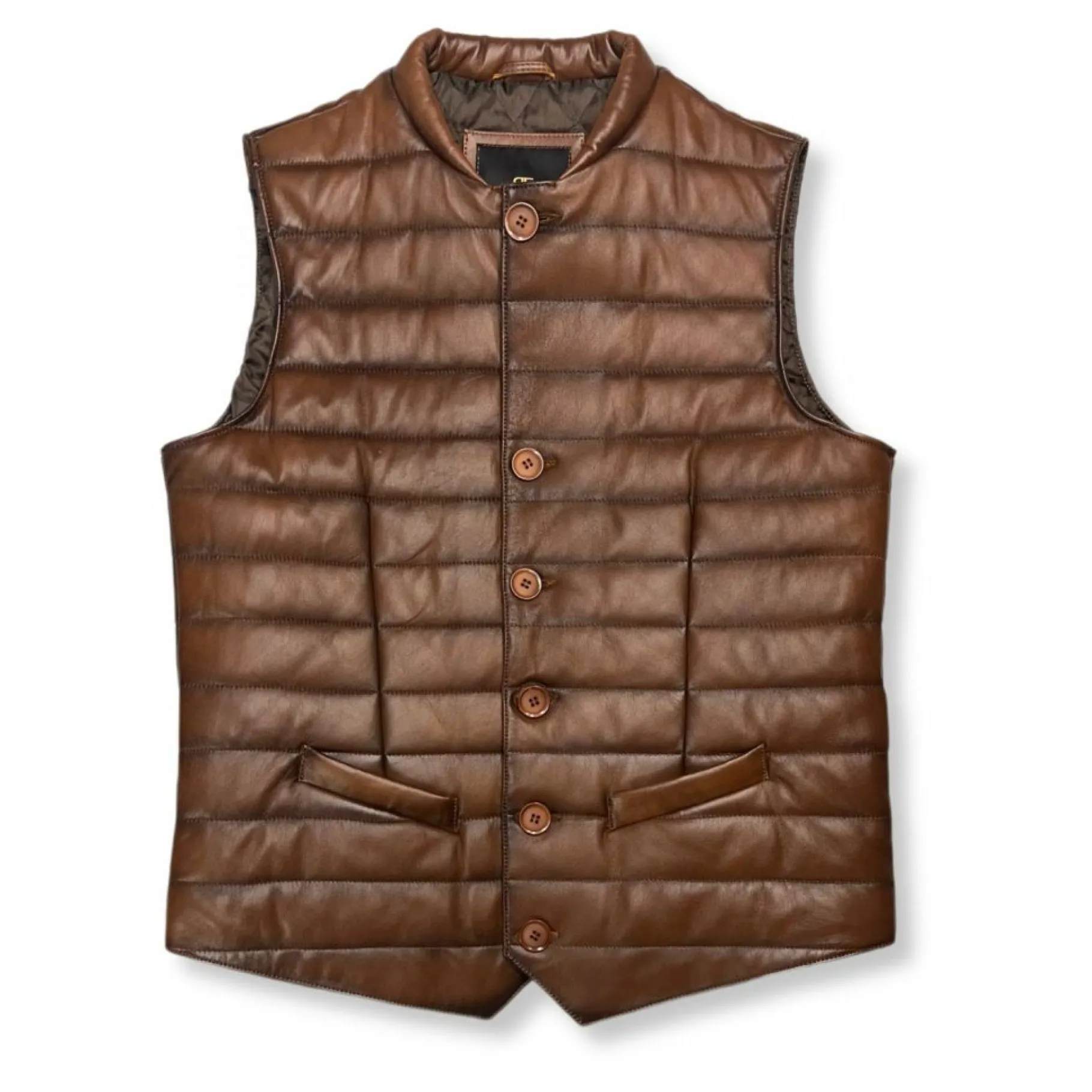 New Edition Fashion Driver Leather Puffer Vest> Coats & Outerwear