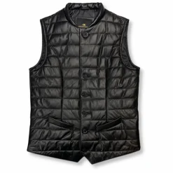 New Edition Fashion Driver Leather Puffer Vest> Vests