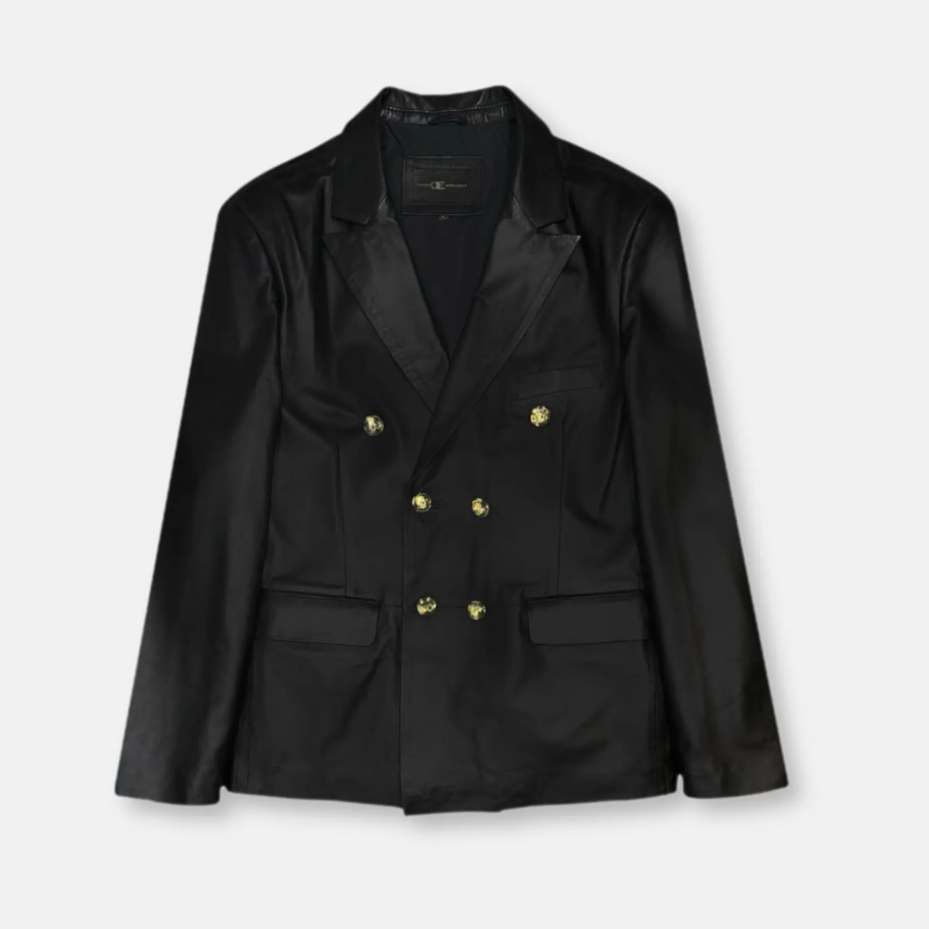 New Edition Fashion Dunning Double Breasted Leather Blazer> Blazers & Sportcoats