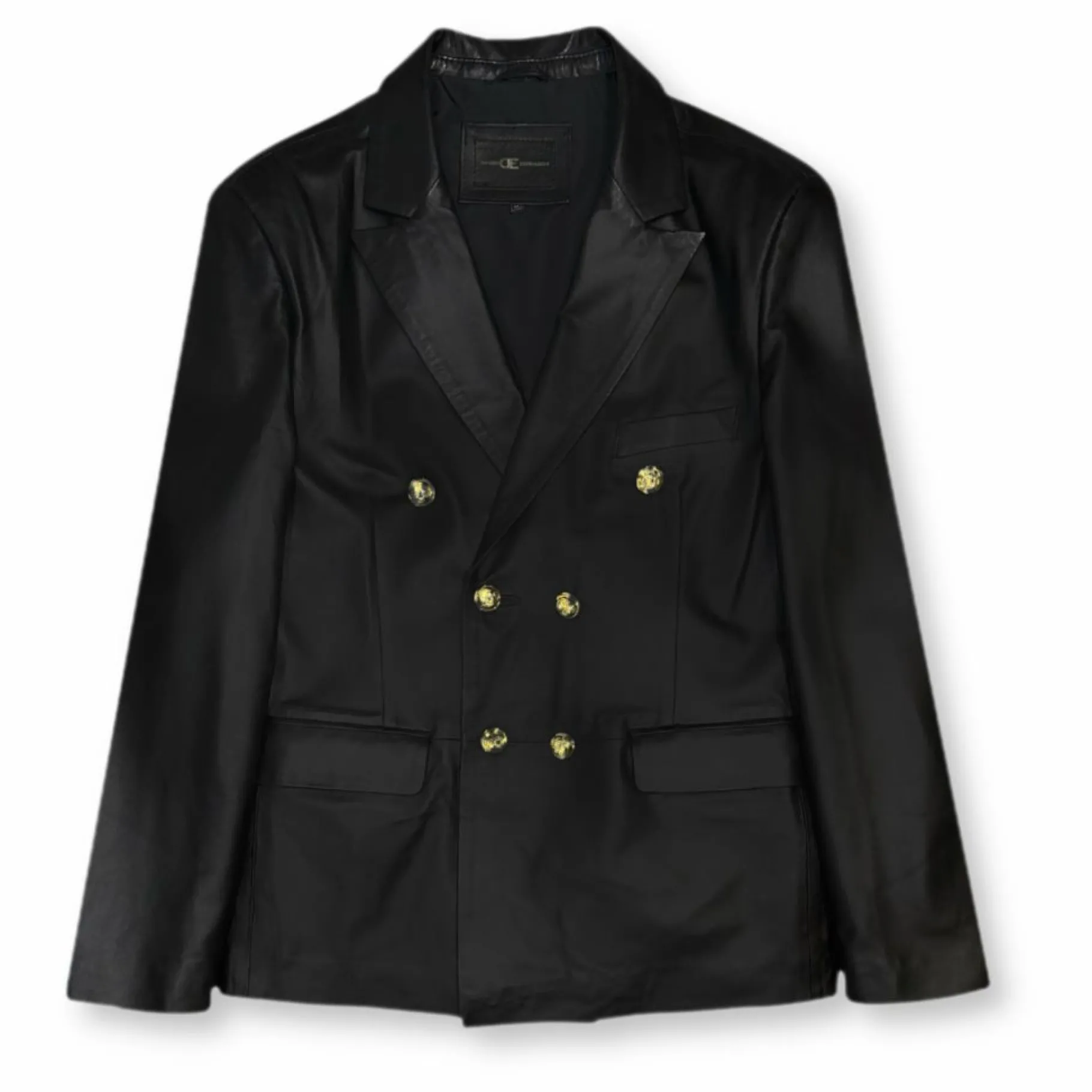 New Edition Fashion Dunning Double Breasted Leather Blazer> Coats & Outerwear